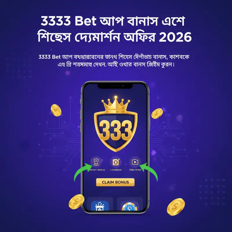 3333 Bet অ্যাপ বিশেষ বোনাস এবং প্রোমোশন ২০২৬